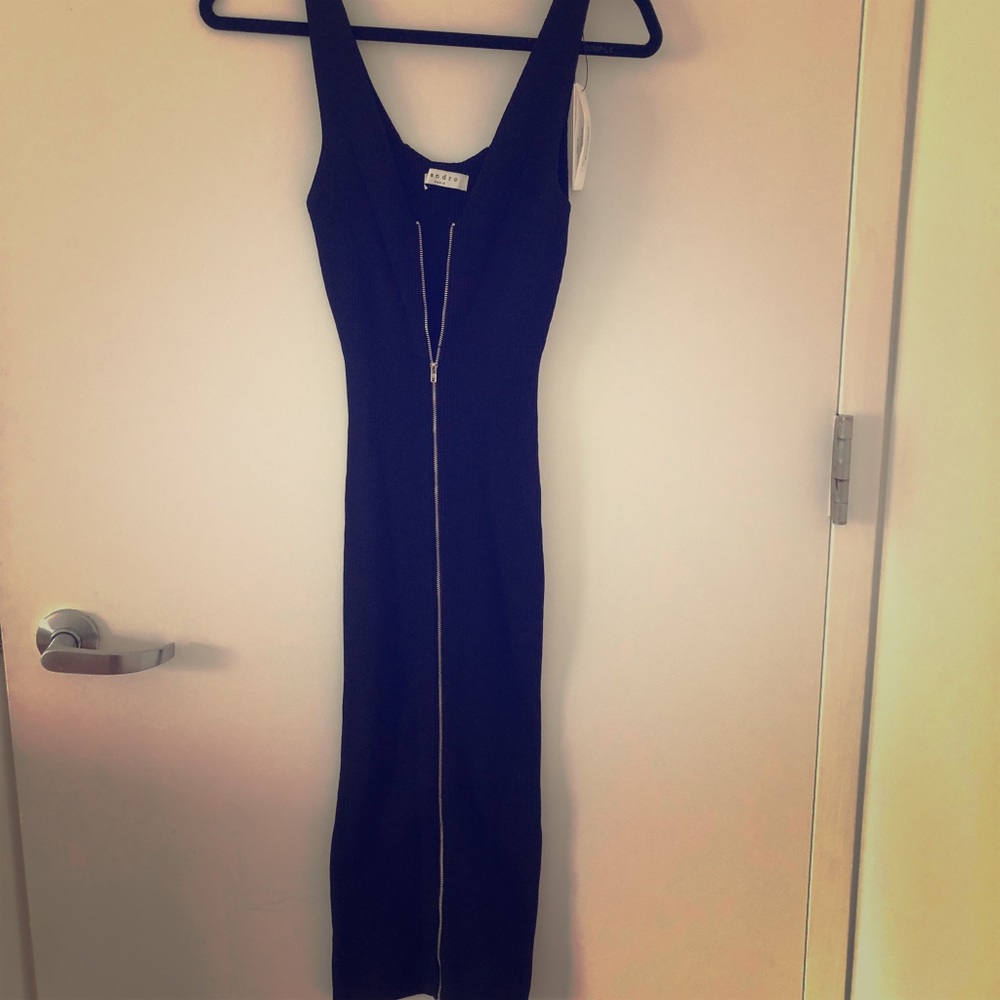 Black midi dress